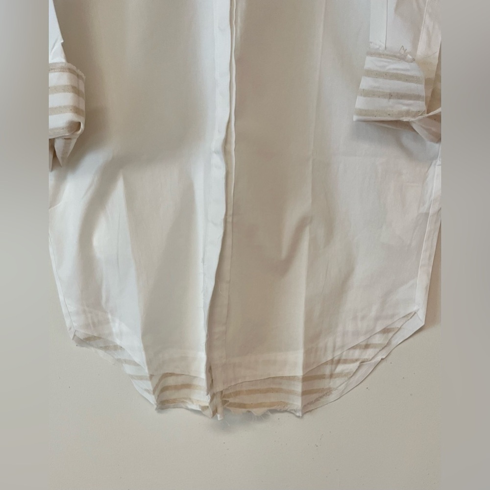 BNWT Anthropologie Classic White Button-Down Tunic - Picture 3 of 9